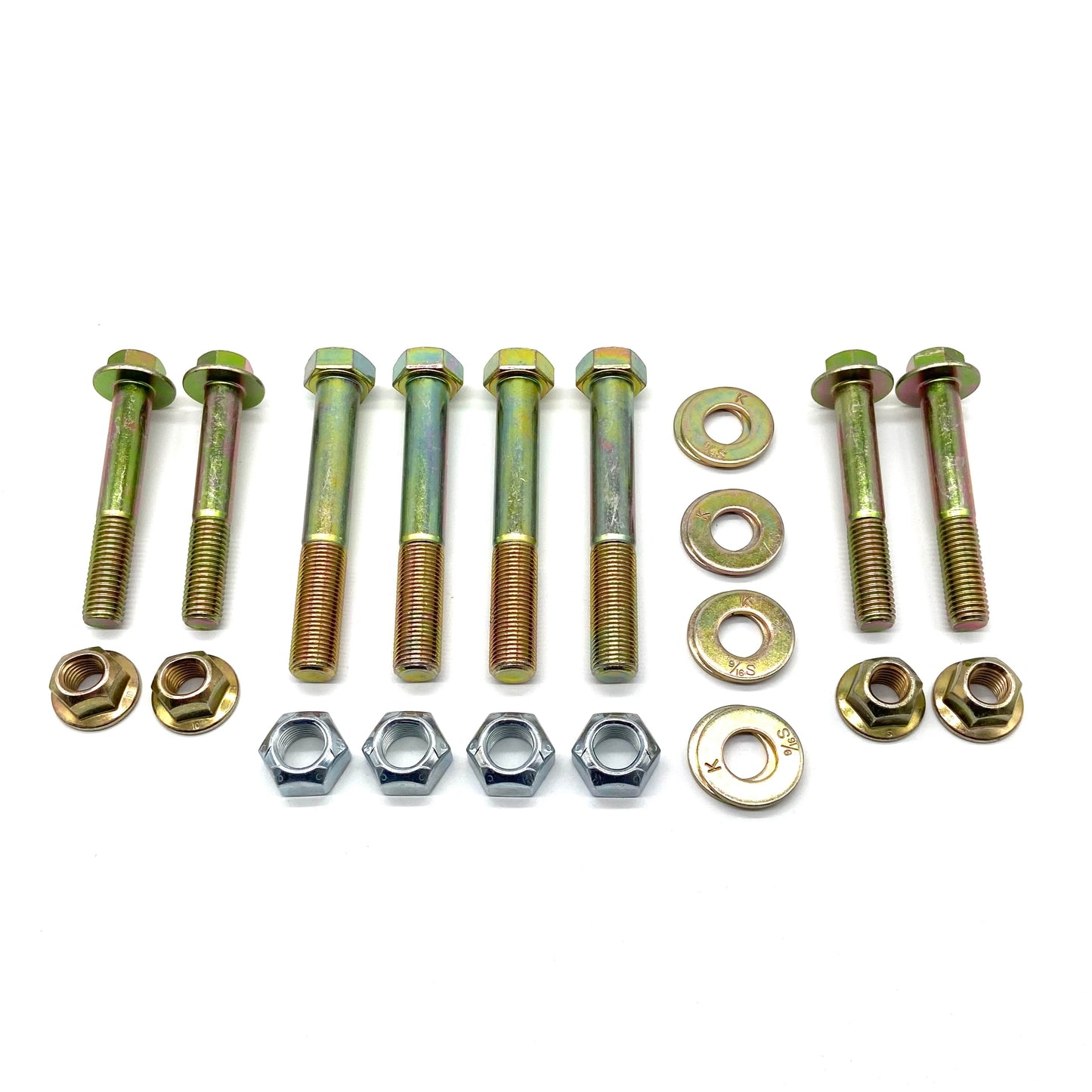 Jeep Wrangler JK JKU 07-18 Front Control Arm Bolts UPGRADE KIT 9/16" LOWERS