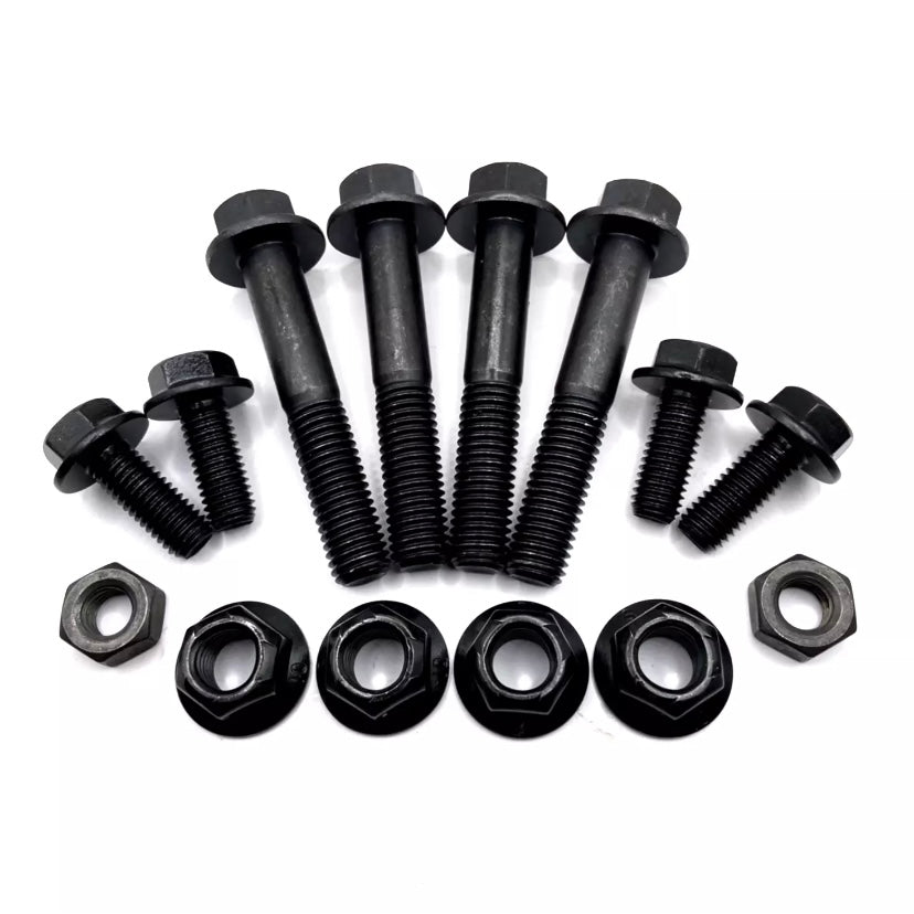 Jeep Wrangler JK 07-18 Shock Bolts Front + Rear Upper + Lower 10.9 Black JKU