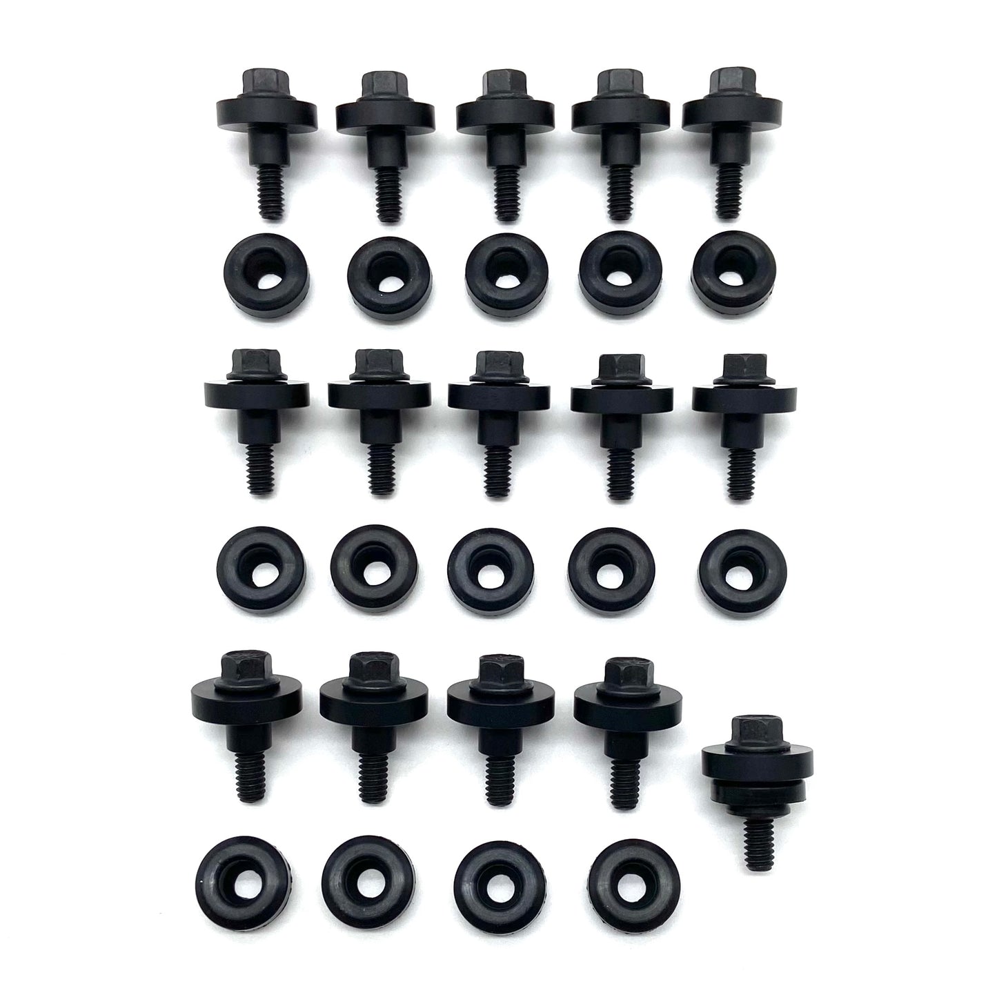 Jeep Grand Cherokee ZJ WJ 96-04 4.0L Valve Cover Torque Limiters + Bolts + Grommets (Black)