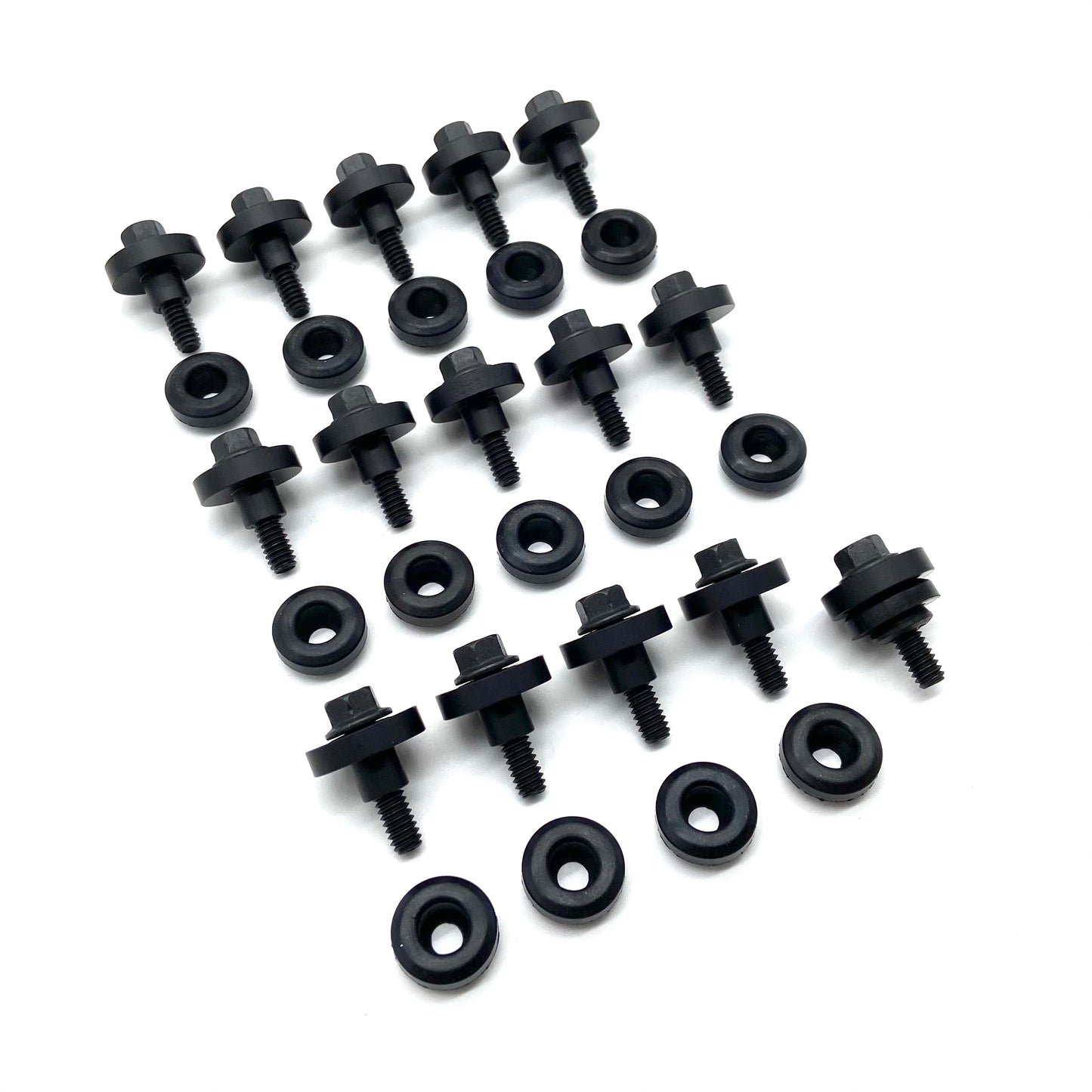 Jeep Grand Cherokee ZJ WJ 96-04 4.0L Valve Cover Torque Limiters + Bolts + Grommets (Black)