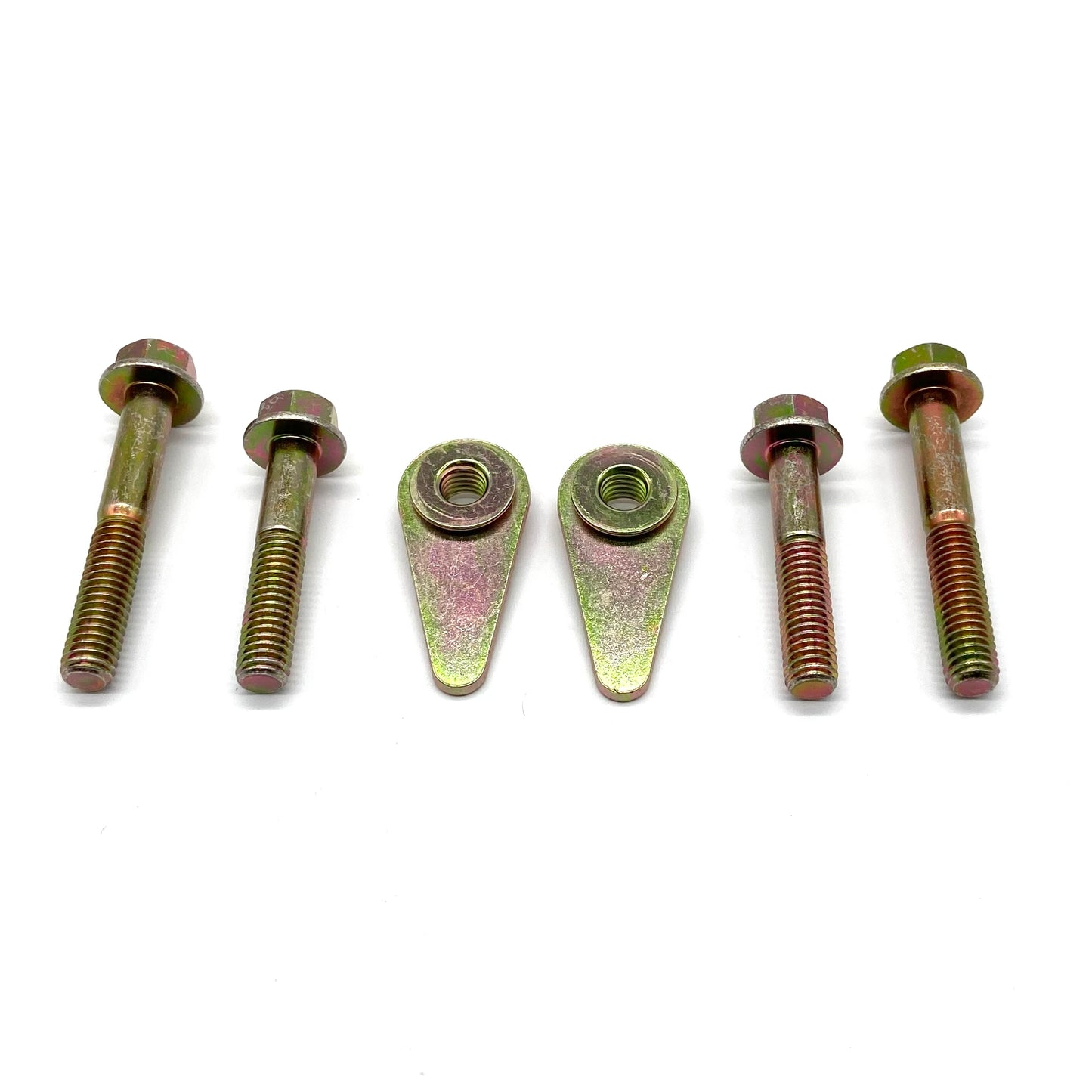 Jeep Wrangler YJ TJ 91-02 2.5L Exhaust Header Manifold to Down Pipe Bolts & Tab Nuts.