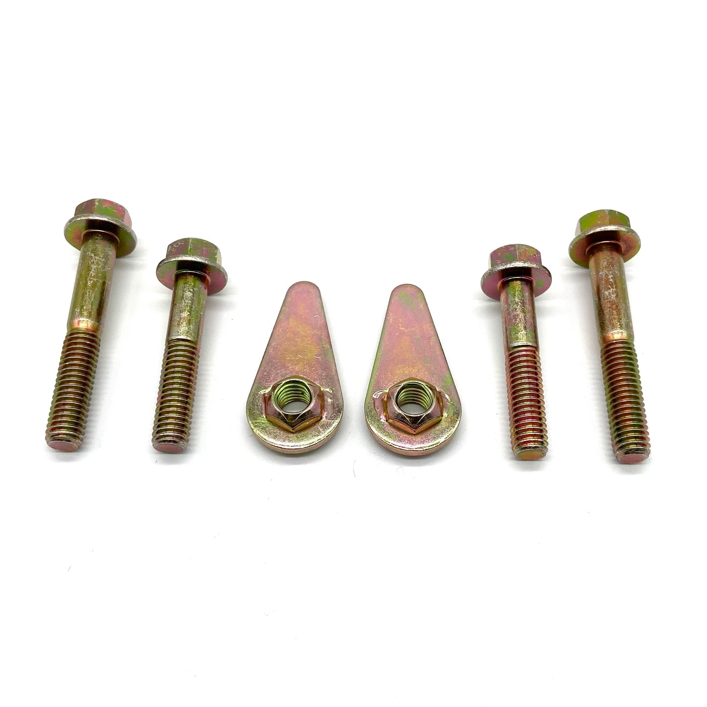 Jeep Wrangler YJ TJ 91-02 2.5L Exhaust Header Manifold to Down Pipe Bolts & Tab Nuts.