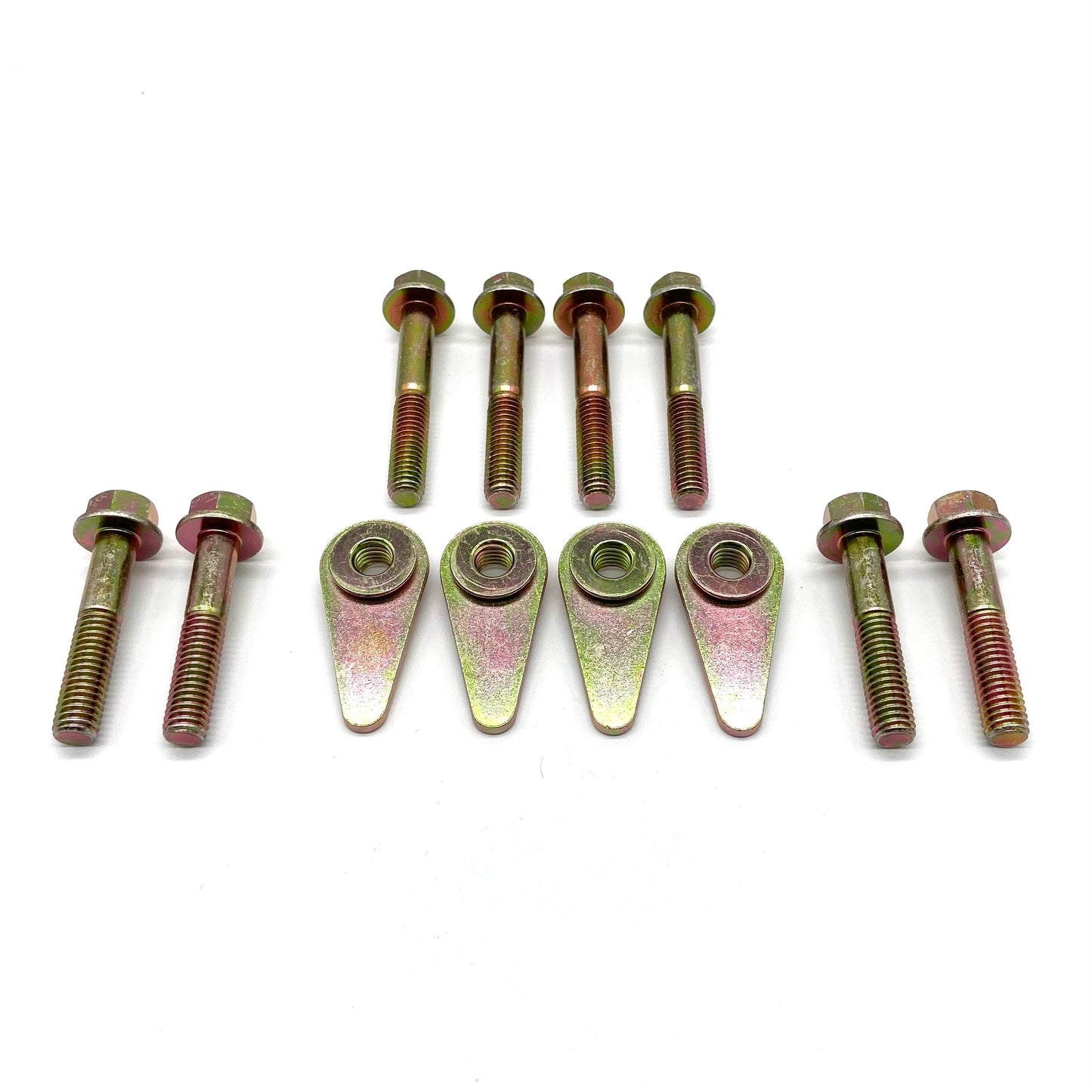Jeep Wrangler YJ TJ 91-06 4.0L Exhaust Header Manifold to Down Pipe Bolts & Tab Nuts.