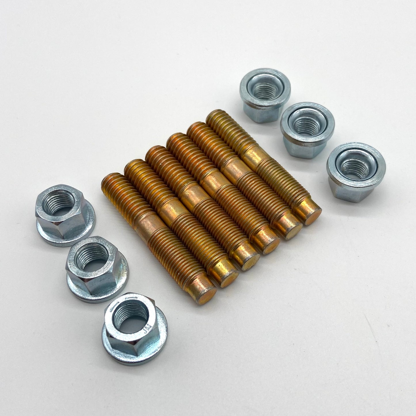 Jeep Wrangler YJ TJ JK 87-18 NP231 NP241 Transfer Case Studs and Nuts GRADE 8 Yellow Zinc (6) XJ MJ ZJ WJ KJ KK CJ SJ Ram