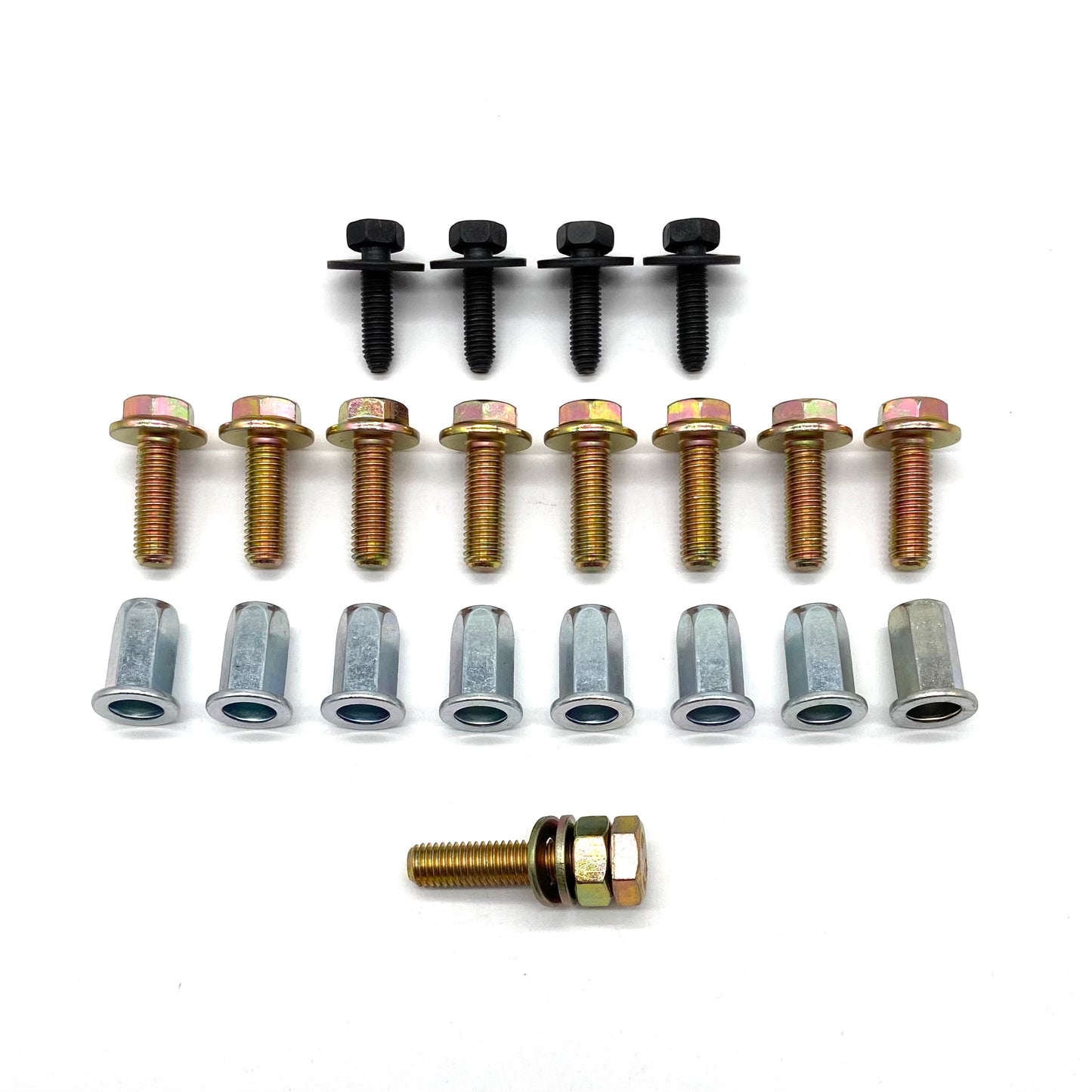 Jeep Wrangler JL Plastic Front Bumper Steel Skid Plate Bolts Nutserts Rivet Nuts Gladiator JT (with tool)