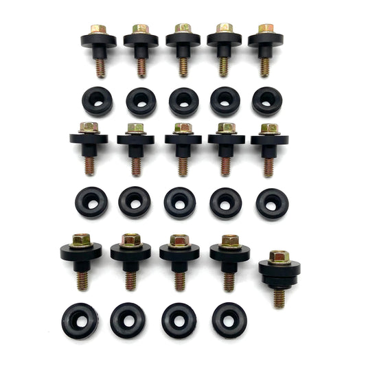 Jeep Grand Cherokee ZJ WJ 96-04 4.0L Valve Cover Torque Limiters + Bolts + Grommets (Yellow Zinc)