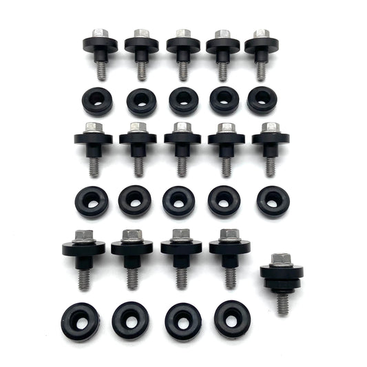Jeep Cherokee XJ 96-01 4.0L Valve Cover Torque Limiters + Bolts + Grommets (Stainless)