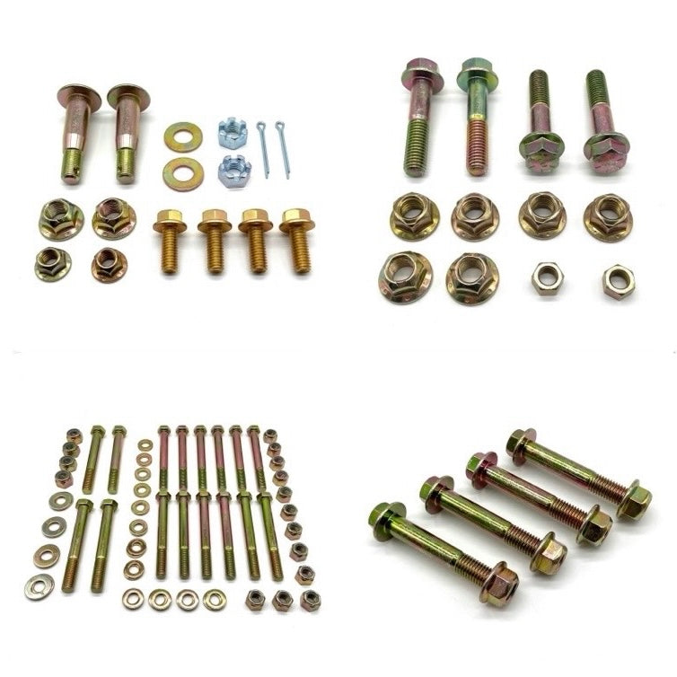 Jeep Wrangler YJ 87-95 Complete Suspension Bolts Kit GRADE 8 HARDWARE.