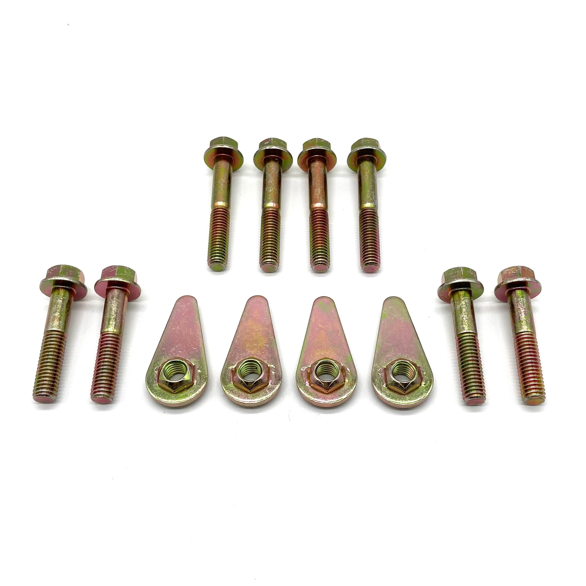 Jeep Wrangler YJ TJ 91-06 4.0L Exhaust Header Manifold to Down Pipe Bolts & Tab Nuts.