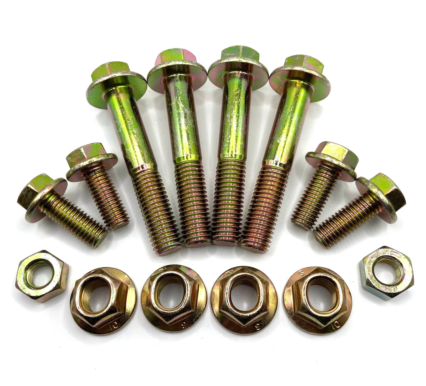 Jeep Wrangler JK 07-18 Shock Bolts Complete Kit Front and Rear 10.9 Yellow Zinc