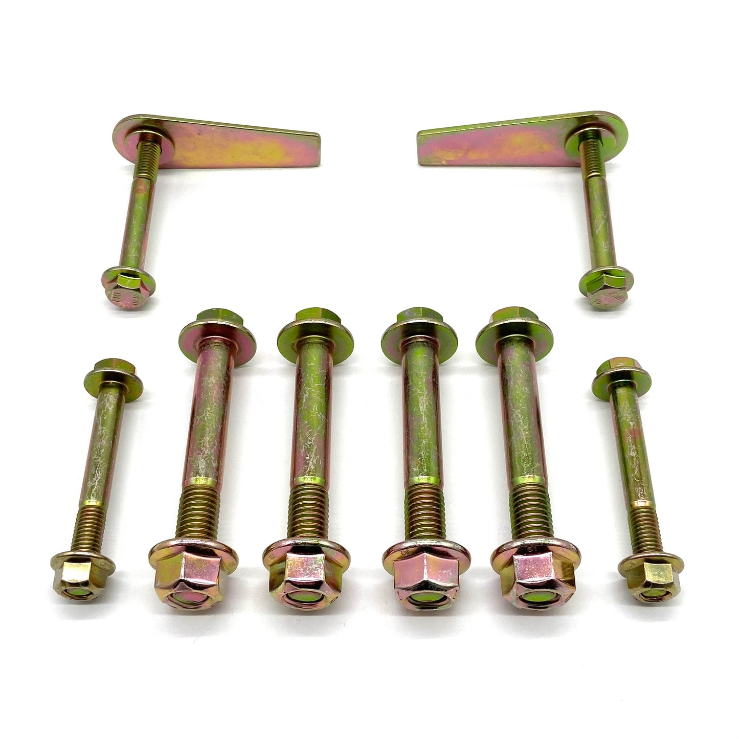 Jeep Wrangler TJ 97-06 Rear Control Arm Bolts 10.9 Upper Lower w/ Flag Nuts