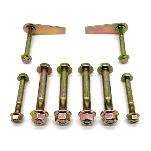 Jeep Wrangler TJ 97-06 Rear Control Arm Bolts 10.9 Upper Lower w/ Flag Nuts