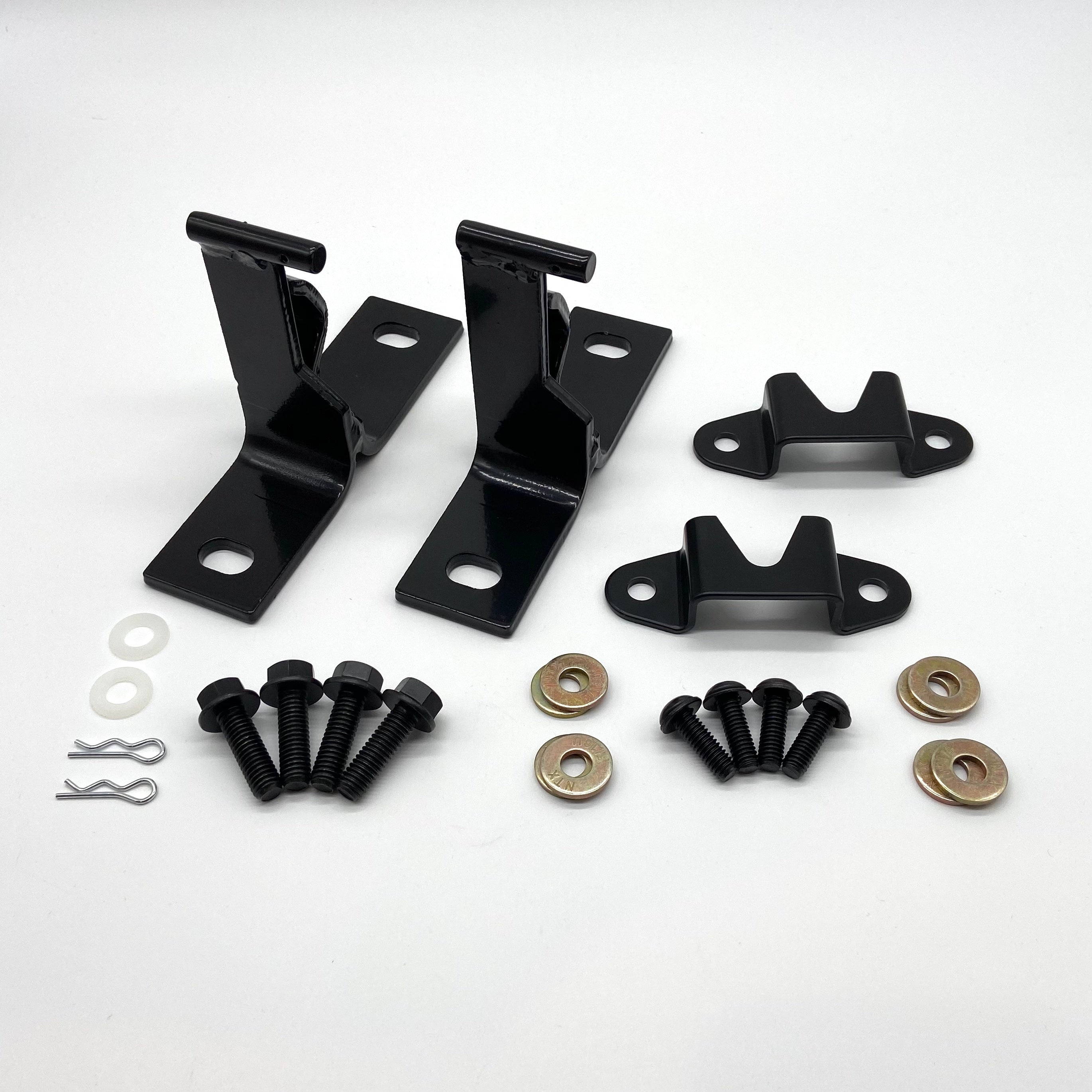 Jeep Wrangler YJ CJ 76-95 Rear Seat Mounting Brackets & Bolts Fold and ...