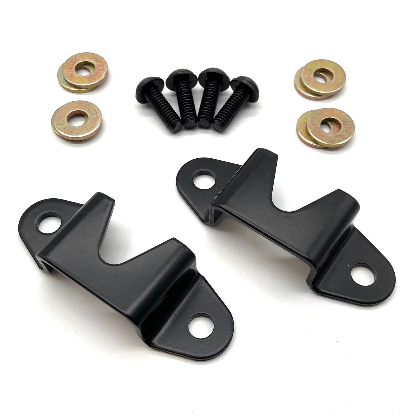 Jeep CJ Wrangler YJ 76-95 Rear Seat Side Brackets & Bolts Fold and Tumble CJ5 CJ7 CJ8