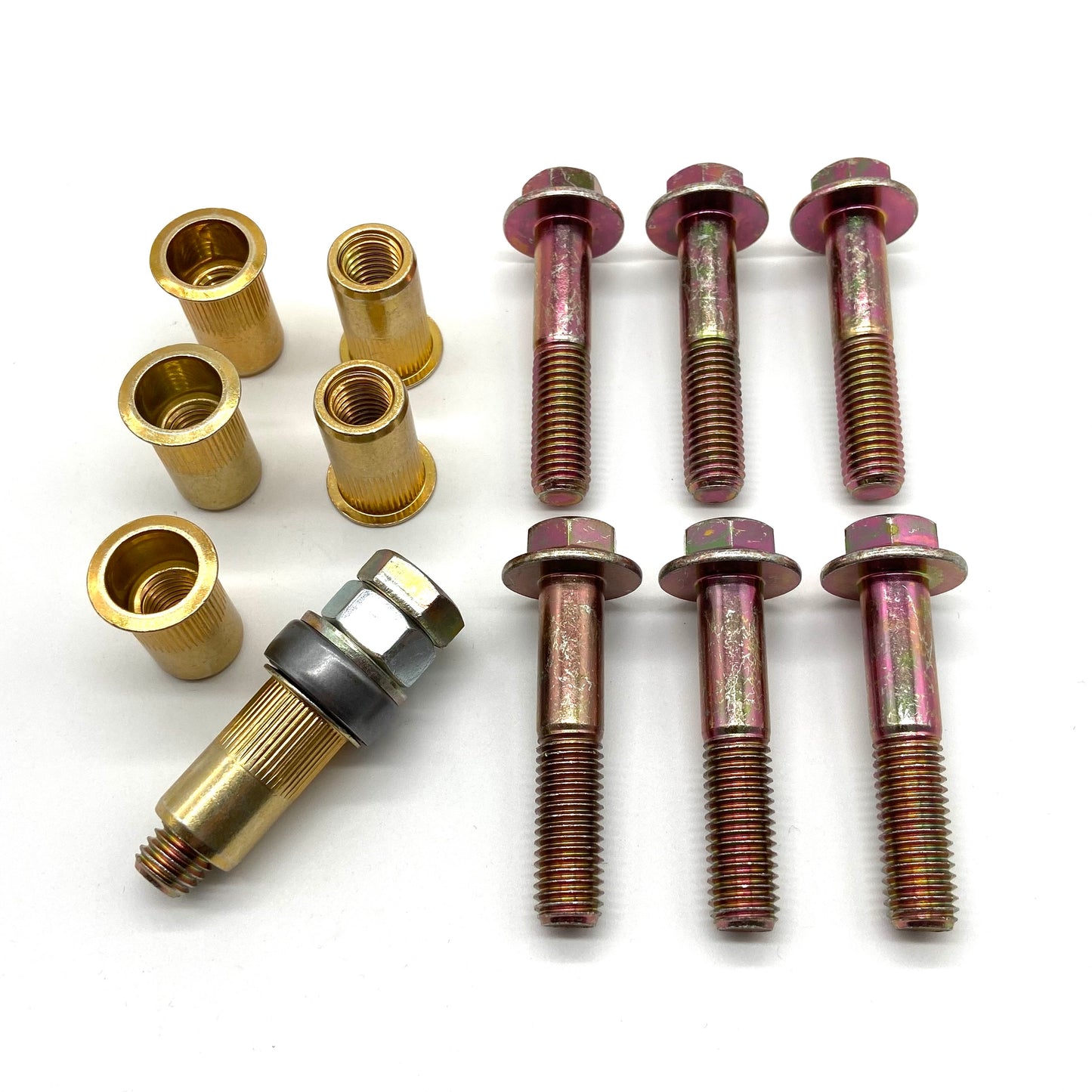 Jeep Wrangler TJ 03-06 1" Longer Skid Plate Bolts and Nutserts Set with Tool