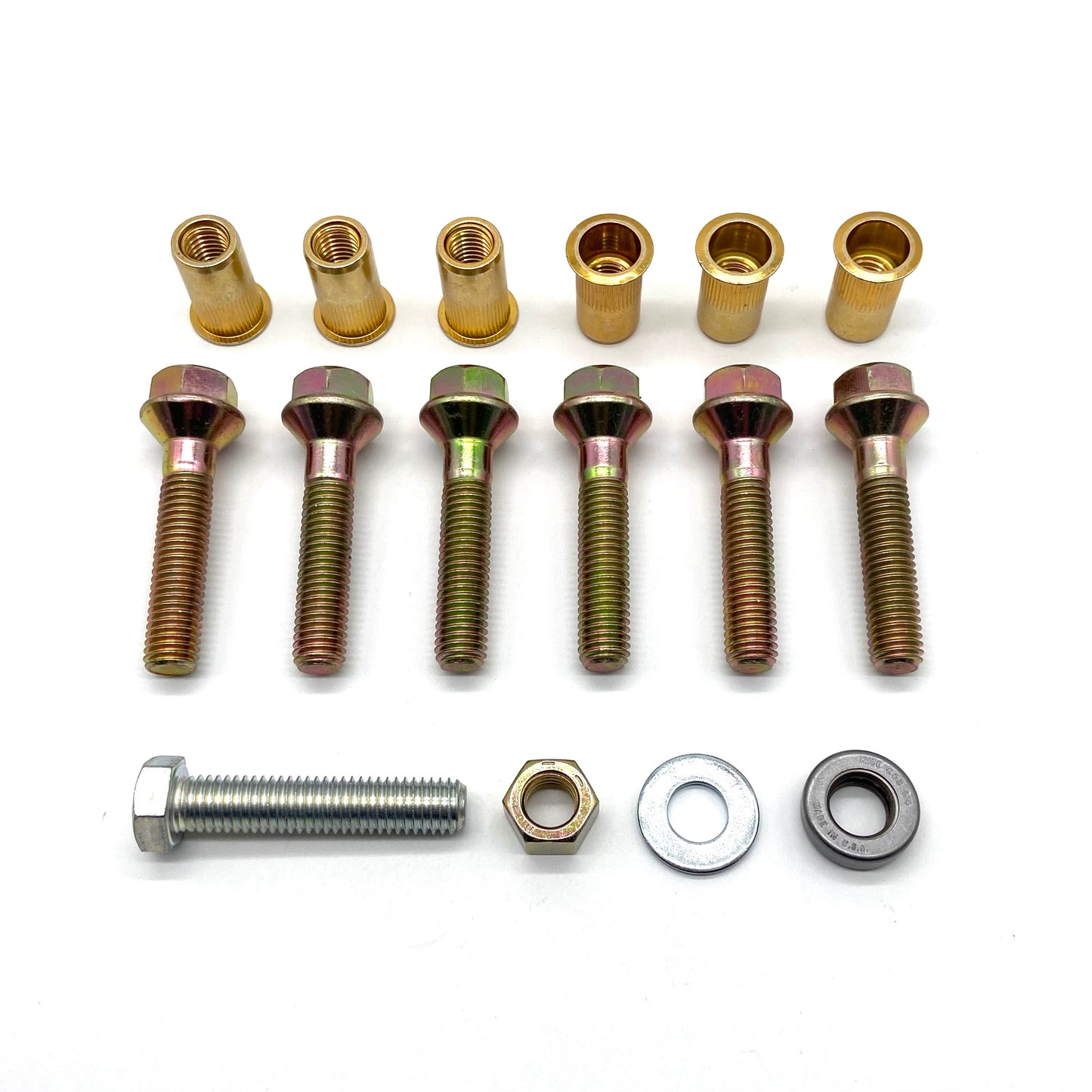 Jeep Wrangler YJ TJ 87-02 1" Longer Skid Plate Bolts and Nutserts with Tool