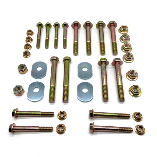 Jeep Wrangler TJ 97-06 Control Arm Bolts Front & Rear with Cam Bolt Filler